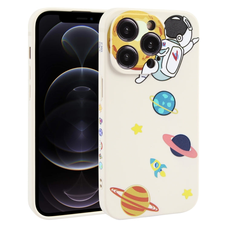 Hug Moon Astronaut Pattern TPU Phone Case
