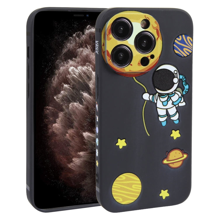 Hug Moon Astronaut Pattern TPU Phone Case
