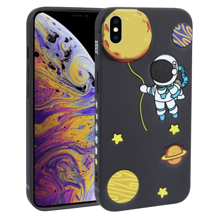 Hug Moon Astronaut Pattern TPU Phone Case
