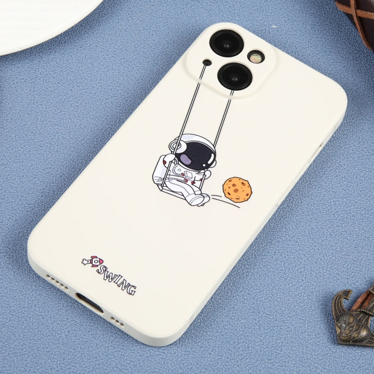Astronaut Swinging Pattern TPU Phone Case