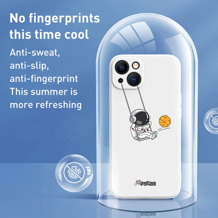 Astronaut Swinging Pattern TPU Phone Case