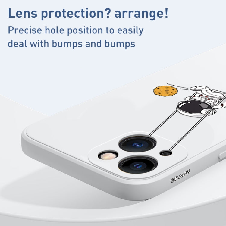 Astronaut Swinging Pattern TPU Phone Case