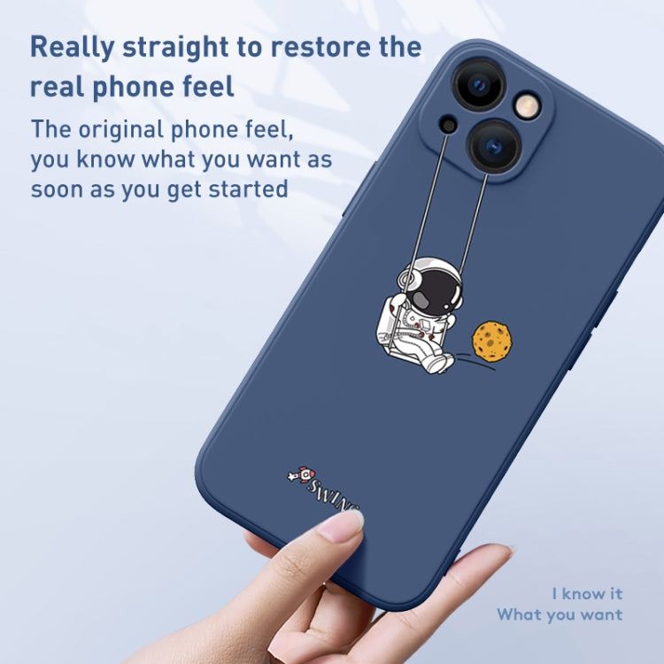 Astronaut Swinging Pattern TPU Phone Case