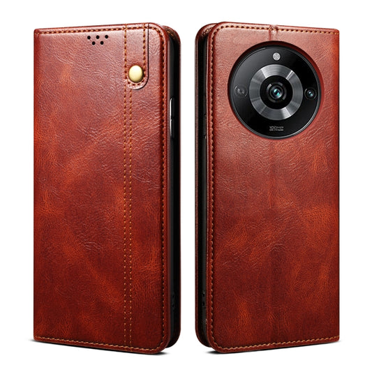 Oil Wax Crazy Horse Texture Leather Phone Case