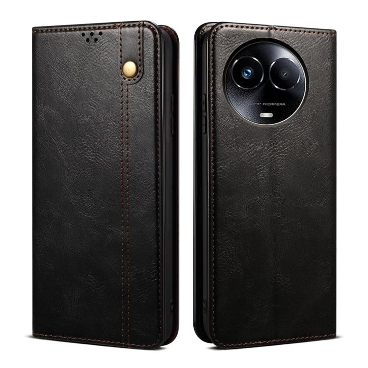 Oil Wax Crazy Horse Texture Leather Phone Case, For Realme 14 5G Global, For Realme P3 Pro, For Realme 14 Pro+ Global, For Realme 14 Pro Global, For Realme Note 60 4G / C61 4G, For Realme 13 Pro 5G Global, For Realme GT 6T 5G Global                    ...