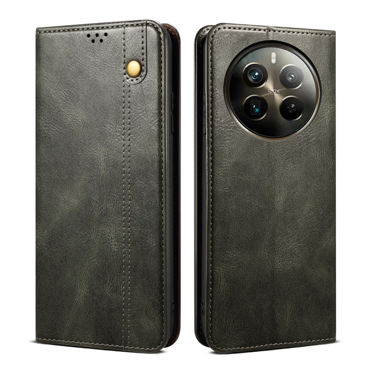 Oil Wax Crazy Horse Texture Leather Phone Case, For Realme 14 5G Global, For Realme P3 Pro, For Realme 14 Pro+ Global, For Realme 14 Pro Global, For Realme Note 60 4G / C61 4G, For Realme 13 Pro 5G Global, For Realme GT 6T 5G Global                    ...