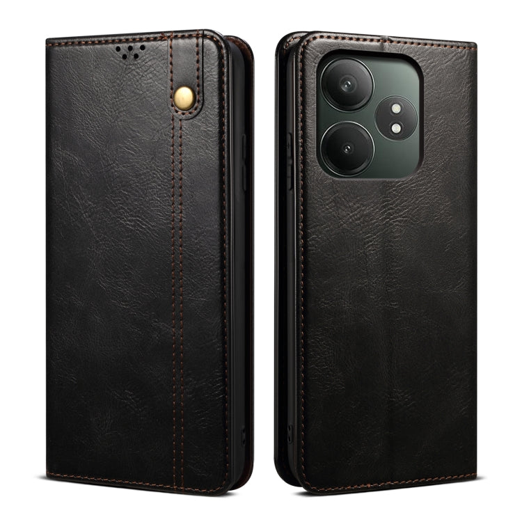 Oil Wax Crazy Horse Texture Leather Phone Case, For Realme 14 5G Global, For Realme P3 Pro, For Realme 14 Pro+ Global, For Realme 14 Pro Global, For Realme Note 60 4G / C61 4G, For Realme 13 Pro 5G Global, For Realme GT 6T 5G Global                    ...