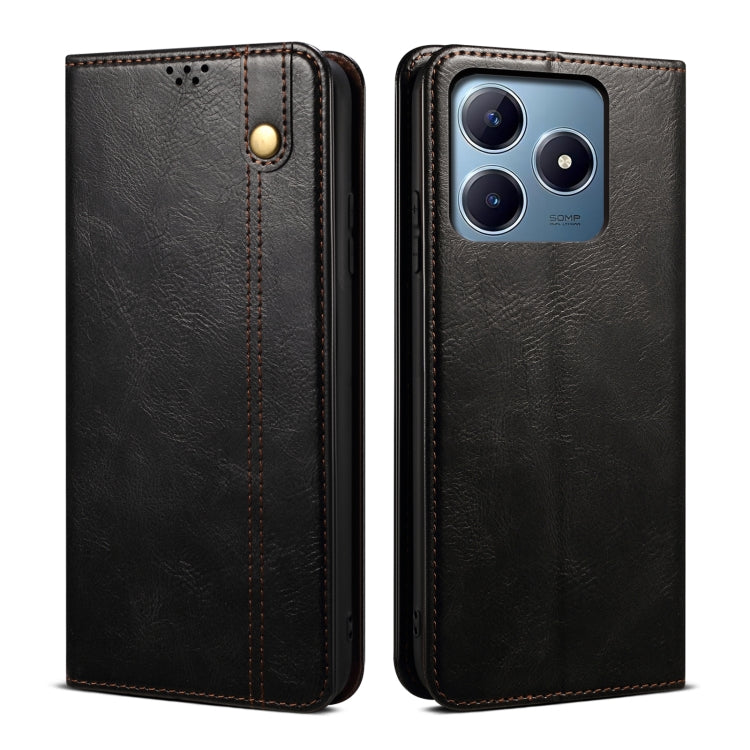 Oil Wax Crazy Horse Texture Leather Phone Case, For Realme 14 5G Global, For Realme P3 Pro, For Realme 14 Pro+ Global, For Realme 14 Pro Global, For Realme Note 60 4G / C61 4G, For Realme 13 Pro 5G Global, For Realme GT 6T 5G Global                    ...