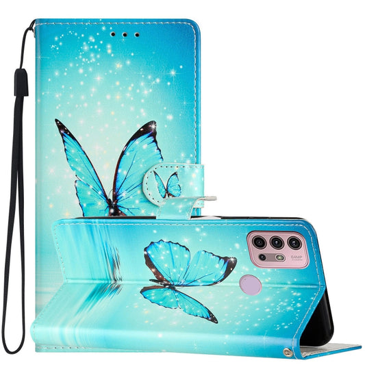 Colored Drawing Leather Phone Case, For Motorola Moto G10 / G30, For Motorola Moto G50, For Motorola Moto G9 / G9 Play, For Motorola Moto One Action