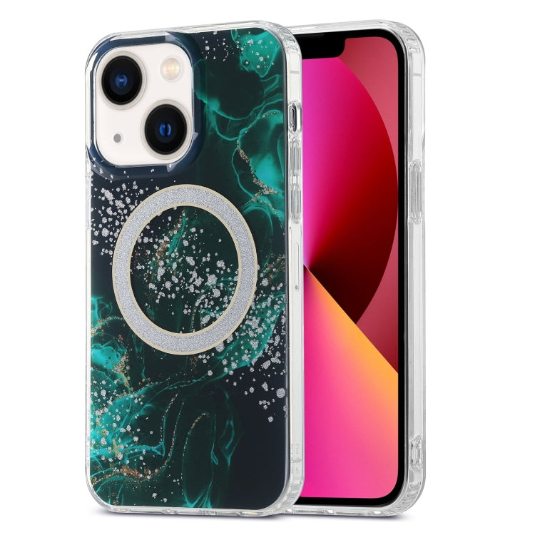 Dual-side IMD Marble Magsafe Phone Case, For iPhone 13 Pro Max, For iPhone 15, For iPhone 13 Pro, For iPhone 13, For iPhone 12, For iPhone 12 Pro Max