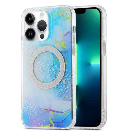 Dual-side IMD Marble Magsafe Phone Case, For iPhone 13 Pro Max, For iPhone 15, For iPhone 13 Pro, For iPhone 13, For iPhone 12, For iPhone 12 Pro Max