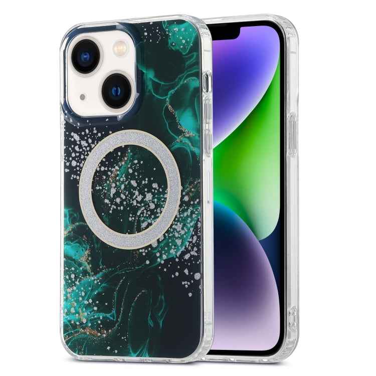 Dual-side IMD Marble Magsafe Phone Case, For iPhone 13 Pro Max, For iPhone 15, For iPhone 13 Pro, For iPhone 13, For iPhone 12, For iPhone 12 Pro Max