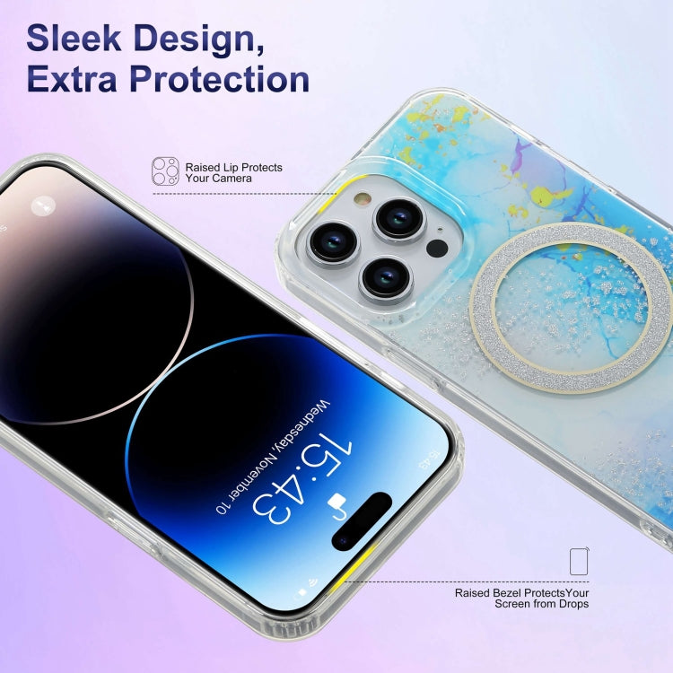 Dual-side IMD Marble Magsafe Phone Case, For iPhone 13 Pro Max, For iPhone 15, For iPhone 13 Pro, For iPhone 13, For iPhone 12, For iPhone 12 Pro Max