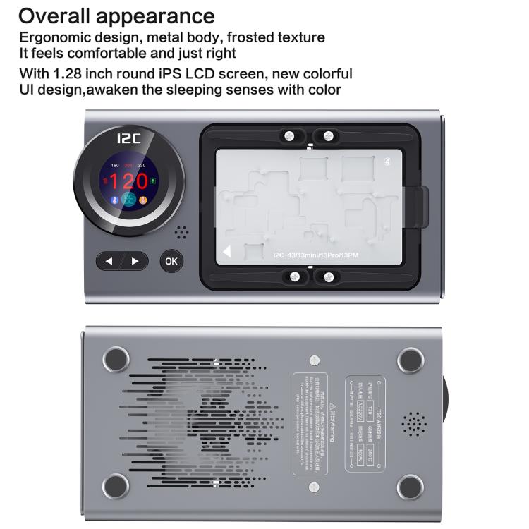 i2C T20 Heating Platform Module, For iPhone 17 Series, For iPhone 16 Series, For iPhone 15 Series, For iPhone 14 Series, For iPhone 13 Series, For iPhone 12 Series, For iPhone X / 11 Series, For Universal Series