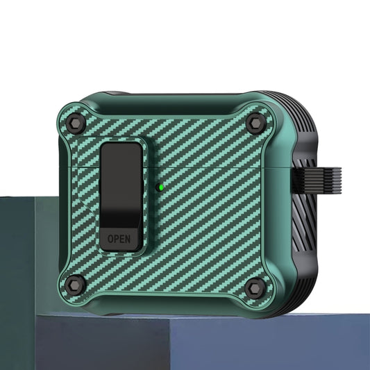 Carbon Fiber Magnetic Automatic Switch Earphone Protective Case