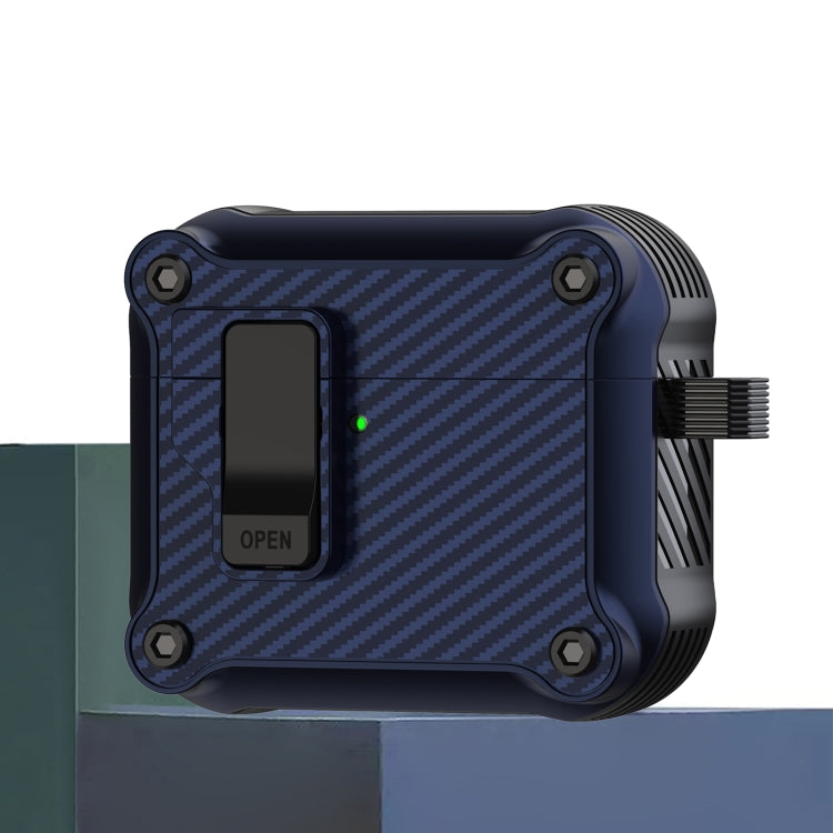 Carbon Fiber Magnetic Automatic Switch Earphone Protective Case