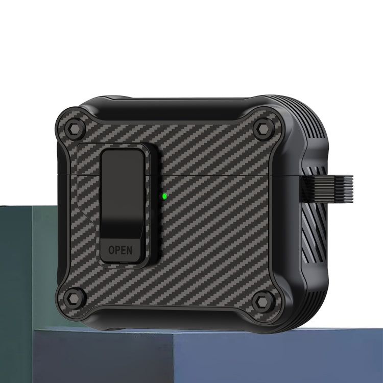 Carbon Fiber Magnetic Automatic Switch Earphone Protective Case