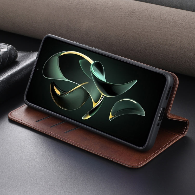 AZNS Magnetic Calf Texture Flip Leather Phone Case