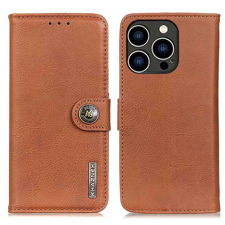 KHAZNEH Cowhide Texture Horizontal Flip Leather Phone Case