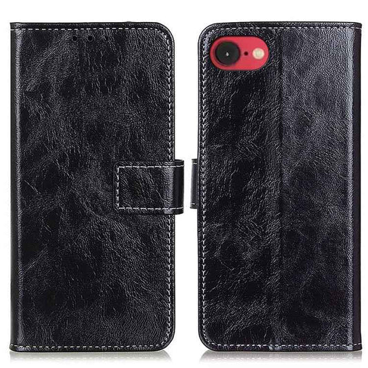 Retro Crazy Horse Texture Horizontal Flip Leather Phone Case, For iPhone 16e / 17e, For iPhone 17 Pro Max, For iPhone 17 Pro, For iPhone 17, For iPhone Air, For iPhone 16 Pro Max, For iPhone 16 Pro, For iPhone 16 Plus, For iPhone 16