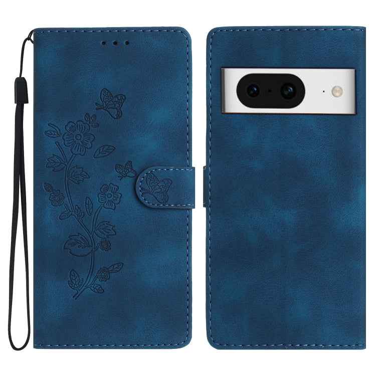 Flower Butterfly Embossing Pattern Leather Phone Case, For Google Pixel 9a, For Google Pixel 8 Pro, For Google Pixel 8, For Google Pixel 7a, For Google Pixel 7 Pro, For Google Pixel 7, For Google Pixel 6a, For Google Pixel 6 Pro