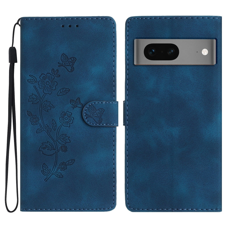 Flower Butterfly Embossing Pattern Leather Phone Case, For Google Pixel 9a, For Google Pixel 8 Pro, For Google Pixel 8, For Google Pixel 7a, For Google Pixel 7 Pro, For Google Pixel 7, For Google Pixel 6a, For Google Pixel 6 Pro
