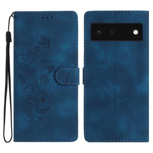 Flower Butterfly Embossing Pattern Leather Phone Case