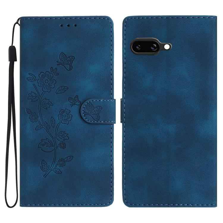 Flower Butterfly Embossing Pattern Leather Phone Case, For Google Pixel 9a, For Google Pixel 8 Pro, For Google Pixel 8, For Google Pixel 7a, For Google Pixel 7 Pro, For Google Pixel 7, For Google Pixel 6a, For Google Pixel 6 Pro
