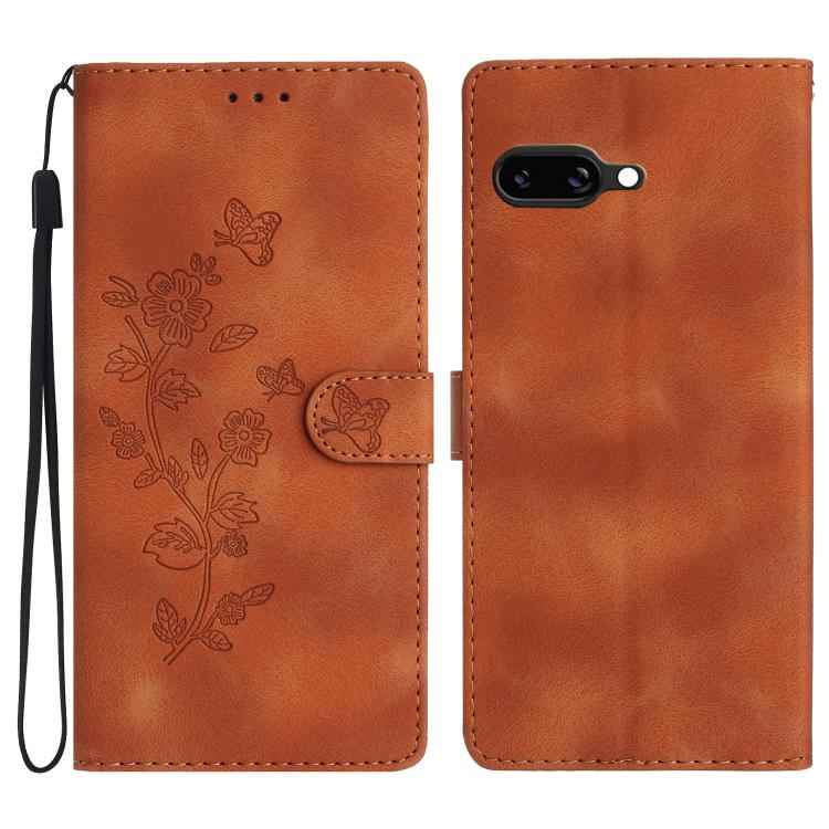 Flower Butterfly Embossing Pattern Leather Phone Case, For Google Pixel 9a, For Google Pixel 8 Pro, For Google Pixel 8, For Google Pixel 7a, For Google Pixel 7 Pro, For Google Pixel 7, For Google Pixel 6a, For Google Pixel 6 Pro