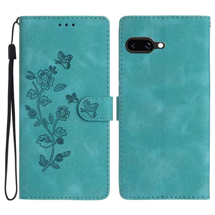 Flower Butterfly Embossing Pattern Leather Phone Case, For Google Pixel 9a, For Google Pixel 8 Pro, For Google Pixel 8, For Google Pixel 7a, For Google Pixel 7 Pro, For Google Pixel 7, For Google Pixel 6a, For Google Pixel 6 Pro
