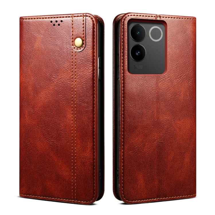 Oil Wax Crazy Horse Texture Leather Phone Case, For vivo S18, For vivo X100 Pro, For vivo X100, For vivo Y36 5G / 4G, For vivo S17e, For vivo Y78 5G