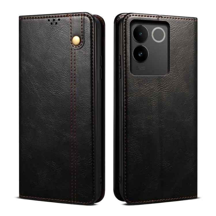 Oil Wax Crazy Horse Texture Leather Phone Case, For vivo S18, For vivo X100 Pro, For vivo X100, For vivo Y36 5G / 4G, For vivo S17e, For vivo Y78 5G