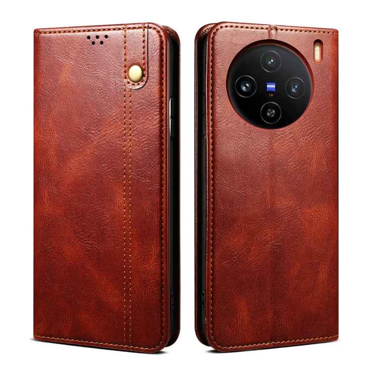 Oil Wax Crazy Horse Texture Leather Phone Case, For vivo S18, For vivo X100 Pro, For vivo X100, For vivo Y36 5G / 4G, For vivo S17e, For vivo Y78 5G