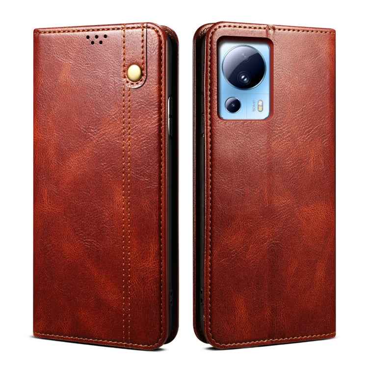 Oil Wax Crazy Horse Texture Leather Phone Case, For Xiaomi Redmi Note 12S, For Xiaomi 13 Lite / Civi 2