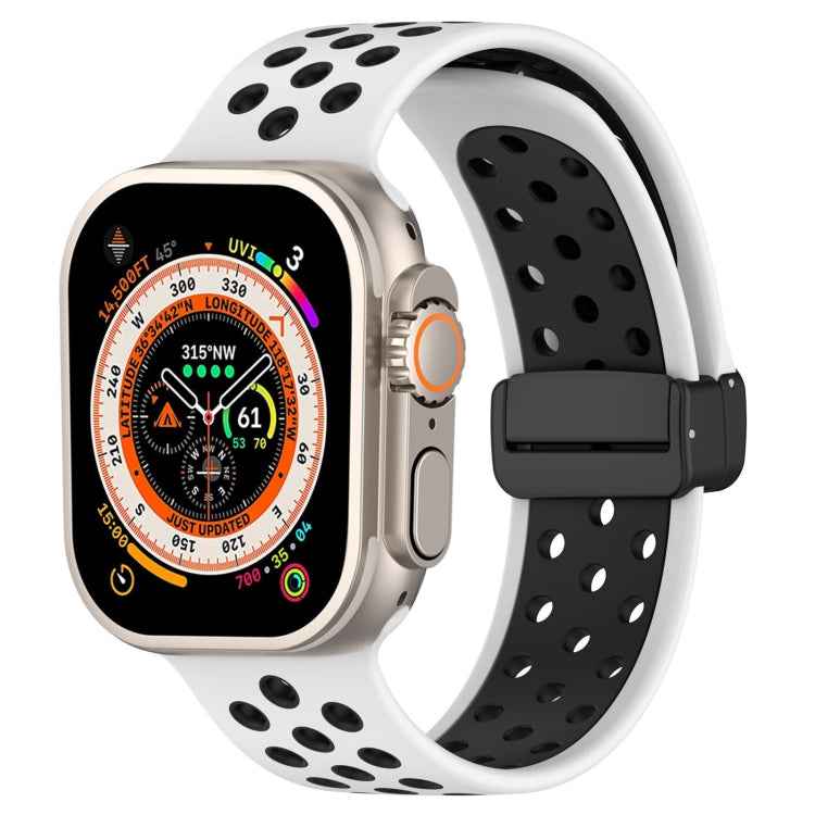 Magnetic Buckle Silicone Watch Band, For Apple Watch Ultra 49mm, For Apple Watch SE 2023 44mm, For Apple Watch SE 2023 40mm