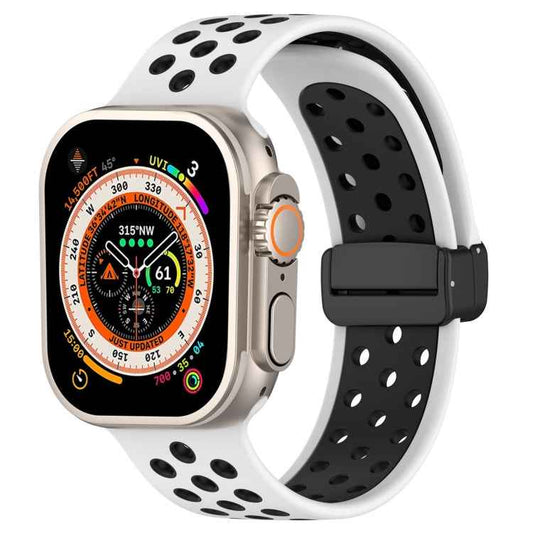 Magnetic Buckle Silicone Watch Band, For Apple Watch Ultra 49mm, For Apple Watch SE 2023 44mm, For Apple Watch SE 2023 40mm