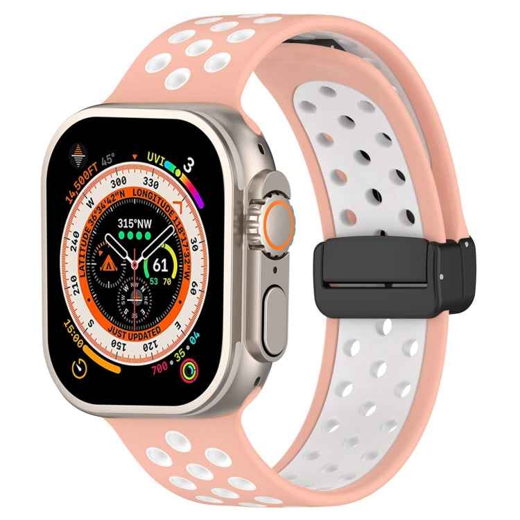 Magnetic Buckle Silicone Watch Band, For Apple Watch Ultra 49mm, For Apple Watch SE 2023 44mm, For Apple Watch SE 2023 40mm