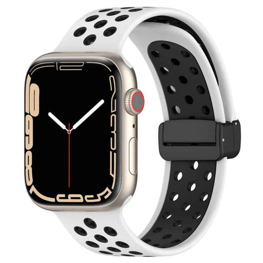 Magnetic Buckle Silicone Watch Band, For Apple Watch SE 2022 40mm, For Apple Watch Series 9 45mm, For Apple Watch Series 9 41mm