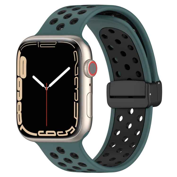 Magnetic Buckle Silicone Watch Band, For Apple Watch SE 2022 40mm, For Apple Watch Series 9 45mm, For Apple Watch Series 9 41mm