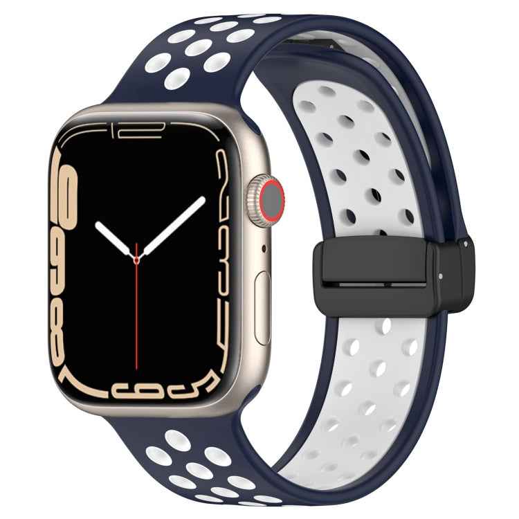 Magnetic Buckle Silicone Watch Band, For Apple Watch SE 2022 40mm, For Apple Watch Series 9 45mm, For Apple Watch Series 9 41mm