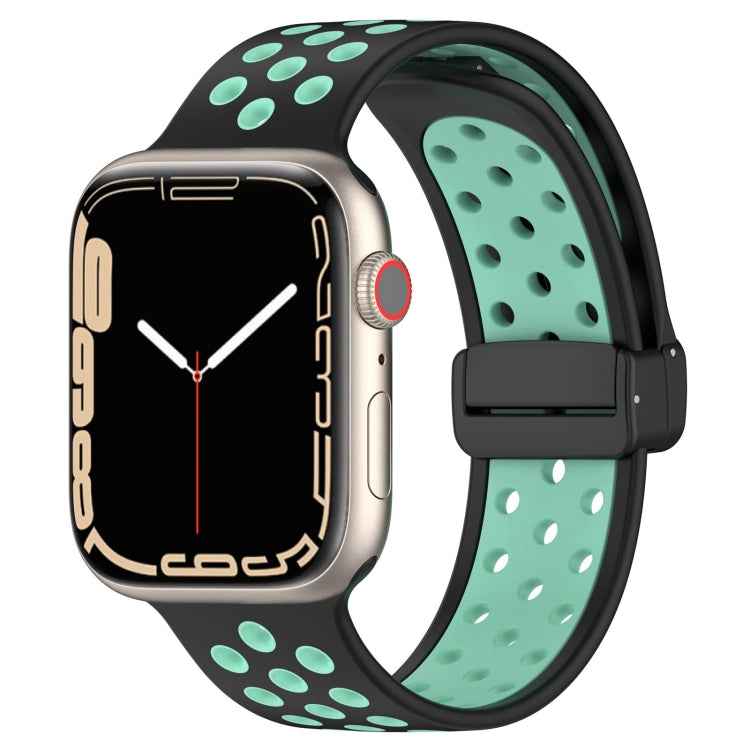 Magnetic Buckle Silicone Watch Band, For Apple Watch SE 2022 44mm, For Apple Watch 7 41mm, For Apple Watch 7 45mm