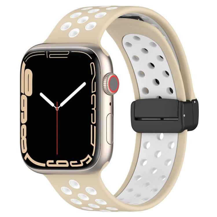 Magnetic Buckle Silicone Watch Band, For Apple Watch SE 2022 44mm, For Apple Watch 7 41mm, For Apple Watch 7 45mm