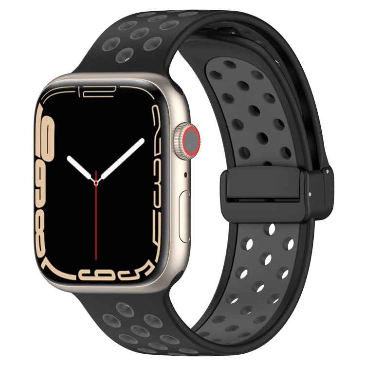 Magnetic Buckle Silicone Watch Band, For Apple Watch SE 2022 44mm, For Apple Watch 7 41mm, For Apple Watch 7 45mm