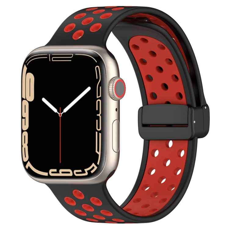 Magnetic Buckle Silicone Watch Band, For Apple Watch SE 2022 44mm, For Apple Watch 7 41mm, For Apple Watch 7 45mm