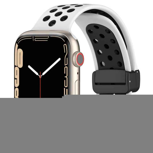 Magnetic Buckle Silicone Watch Band, For Apple Watch 3 42mm, For Apple Watch 2 42mm, For Apple Watch 2 38mm