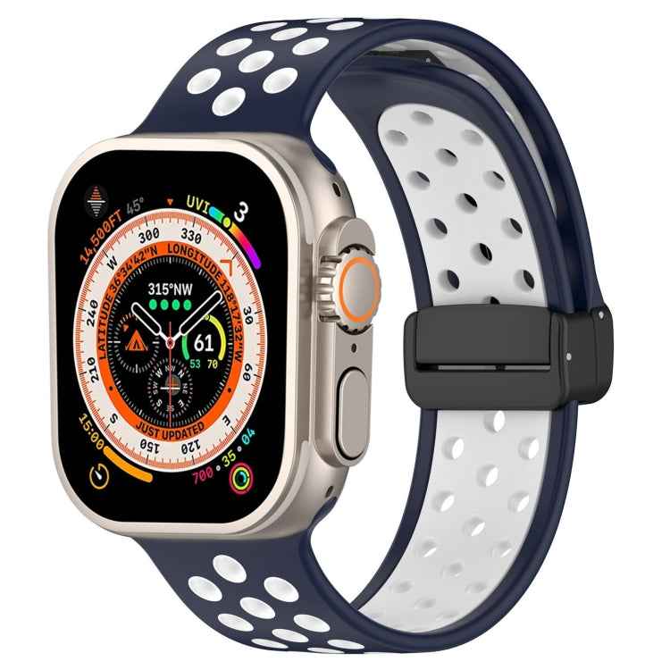Magnetic Buckle Silicone Watch Band, For Apple Watch Ultra 49mm, For Apple Watch SE 2023 44mm, For Apple Watch SE 2023 40mm