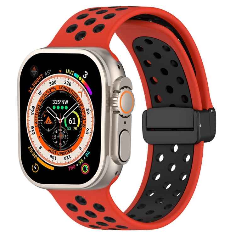 Magnetic Buckle Silicone Watch Band, For Apple Watch SE 2022 40mm, For Apple Watch Series 9 45mm, For Apple Watch Series 9 41mm