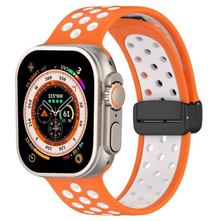 Magnetic Buckle Silicone Watch Band, For Apple Watch SE 2022 40mm, For Apple Watch Series 9 45mm, For Apple Watch Series 9 41mm