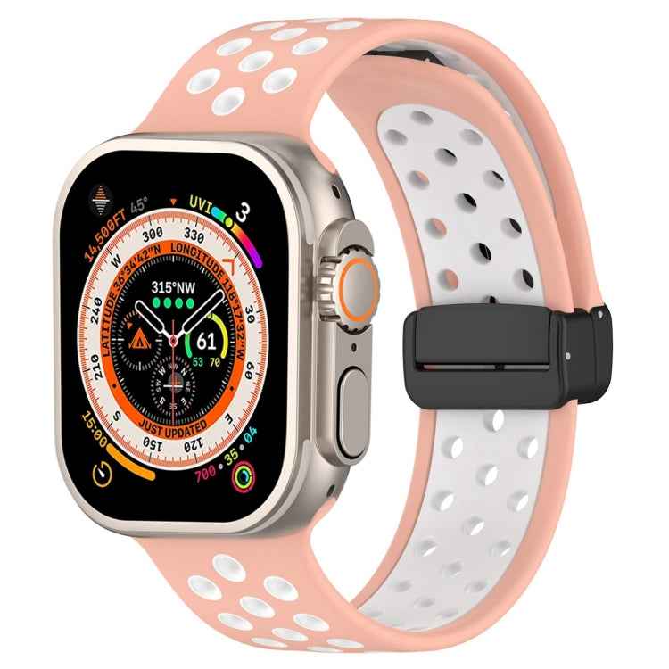 Magnetic Buckle Silicone Watch Band, For Apple Watch SE 2022 40mm, For Apple Watch Series 9 45mm, For Apple Watch Series 9 41mm