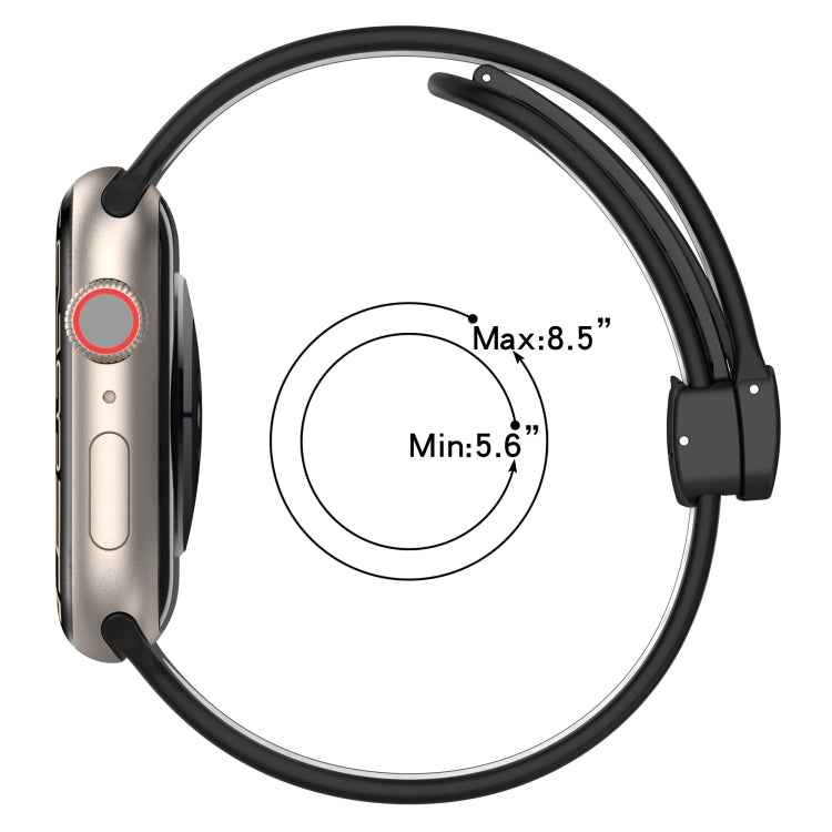 Magnetic Buckle Silicone Watch Band, For Apple Watch 8 41mm, For Apple Watch Ultra 2 49mm, For Apple Watch 8 45mm
